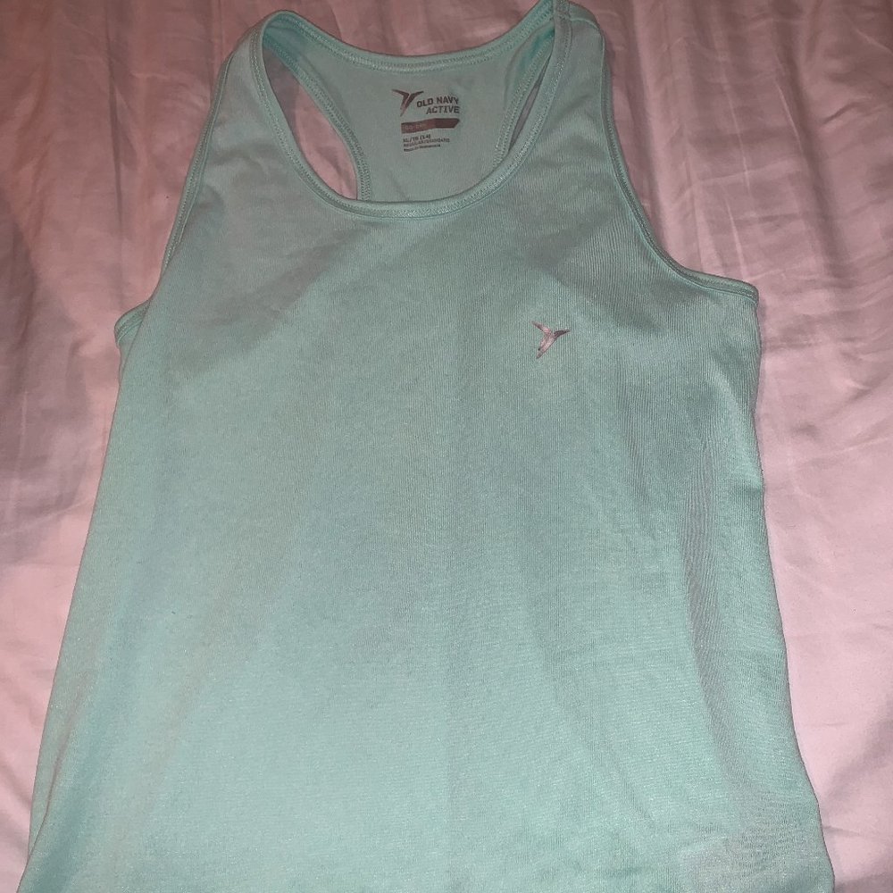 mint green old navy active tank top